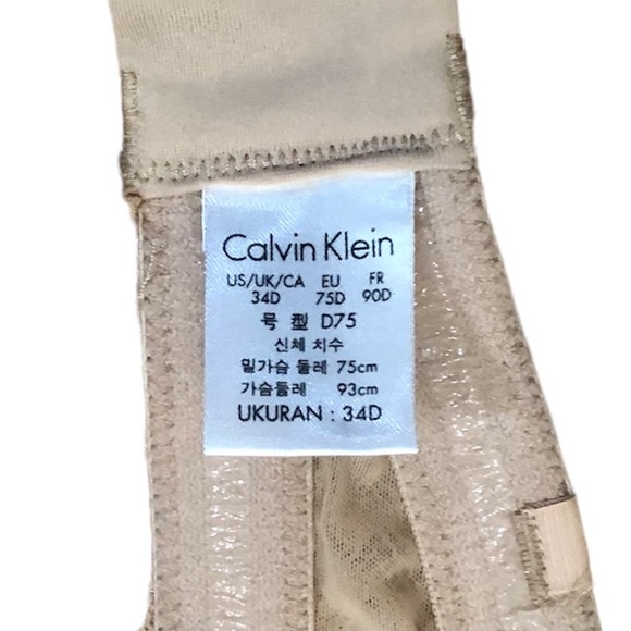 Calvin Klein nude lace strapless push up underwire bra, 34D - Picture 7 of 10